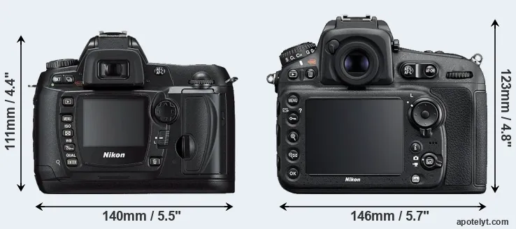 Comparison D70s or D810 rear