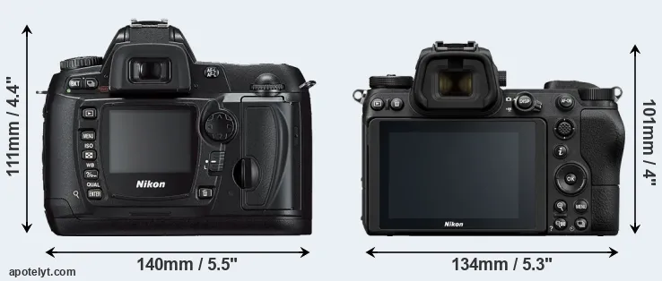 Comparison D70s or Z6 rear