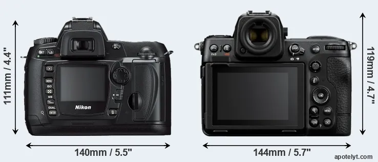 Comparison D70s or Z8 rear