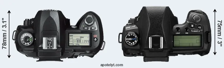 Compare D70s versus E-30 top
