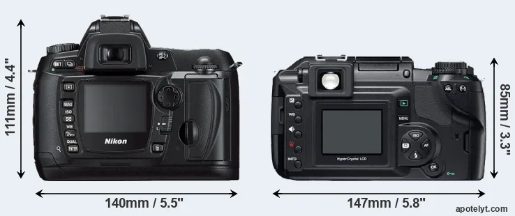 Comparison D70s or E-300 rear
