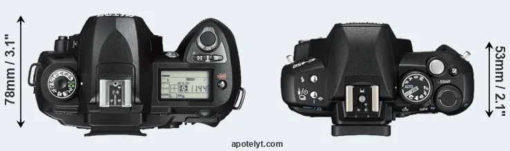 Compare D70s versus E-450 top