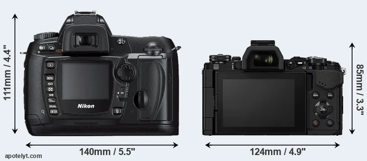Comparison D70s or E-M5 II rear