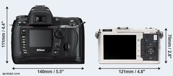 Comparison D70s or E-P1 rear