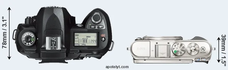 Compare D70s versus E-PL9 top