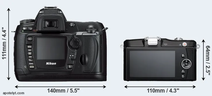 Comparison D70s or E-PM1 rear
