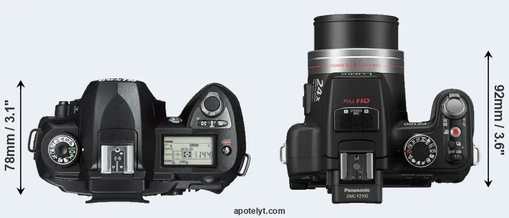 Compare D70s versus FZ100 top