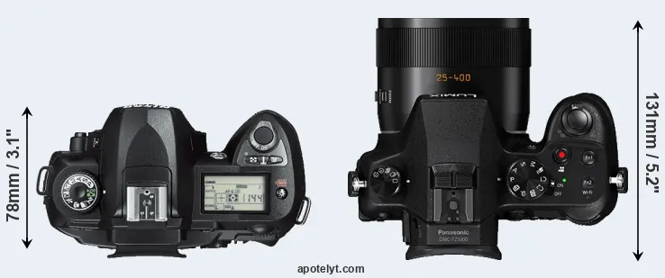 Compare D70s versus FZ1000 top
