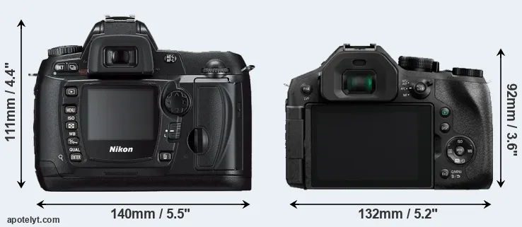 Comparison D70s or FZ300 rear