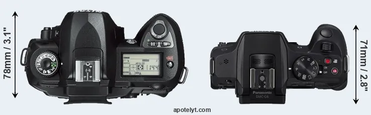 Compare D70s versus G6 top