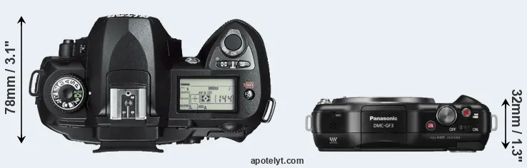 Compare D70s versus GF3 top