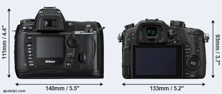 Comparison D70s or GH4 rear