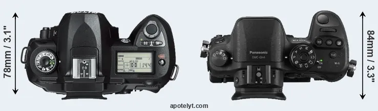Compare D70s versus GH4 top