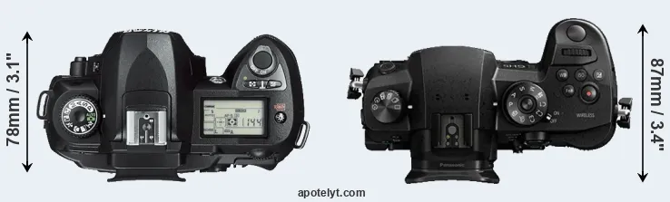 Compare D70s versus GH5 top