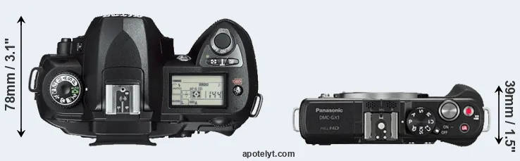Compare D70s versus GX1 top