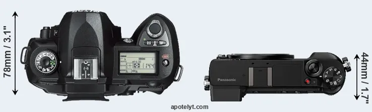 Compare D70s versus GX85 top