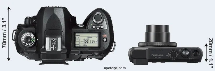Compare D70s versus LF1 top