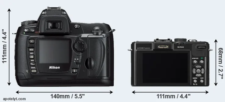 Comparison D70s or LX7 rear