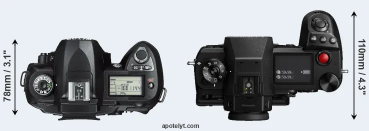 Compare D70s versus S1H top