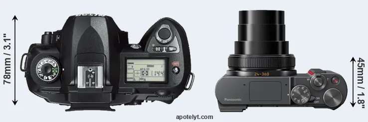Compare D70s versus TZ200 top