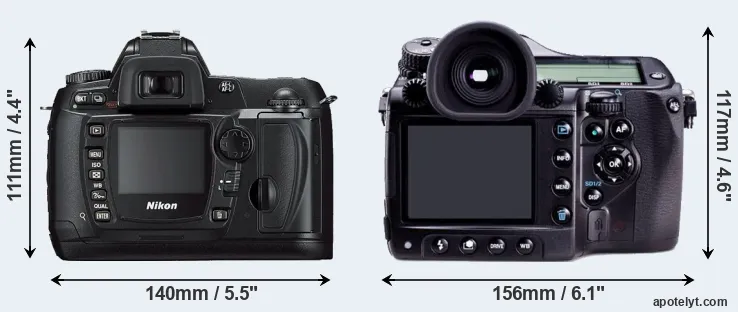 Comparison D70s or 645D rear