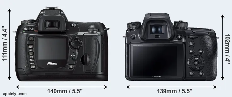 Comparison D70s or NX1 rear