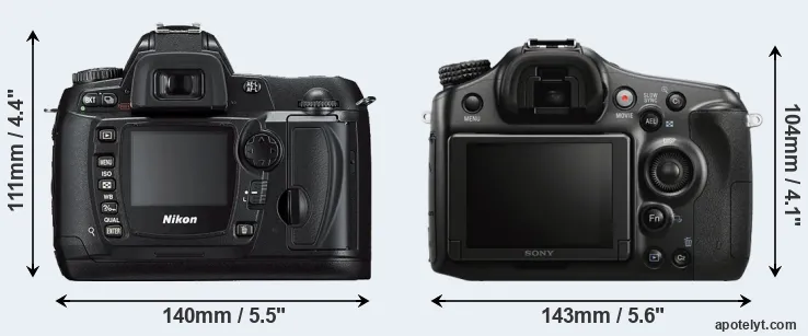 Comparison D70s or A68 rear