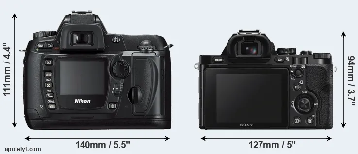 Comparison D70s or A7S rear