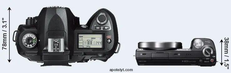 Compare D70s versus NEX-5N top