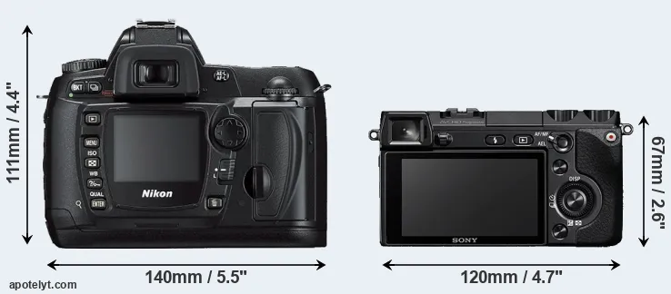 Comparison D70s or NEX-7 rear