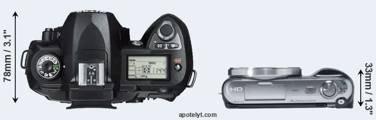 Compare D70s versus NEX-C3 top