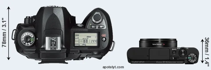 Compare D70s versus WX800 top