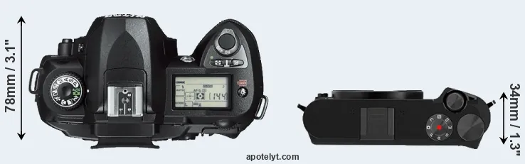 Compare D70s versus M1 top