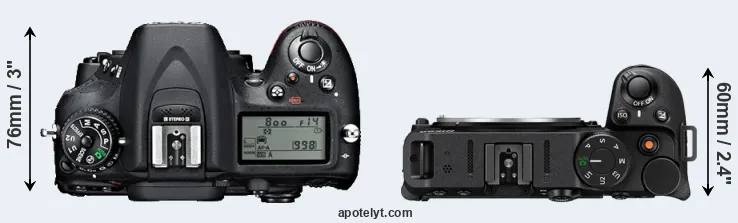 Compare D7100 versus Z30 top