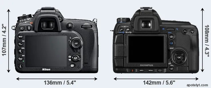 Comparison D7100 or E-30 rear