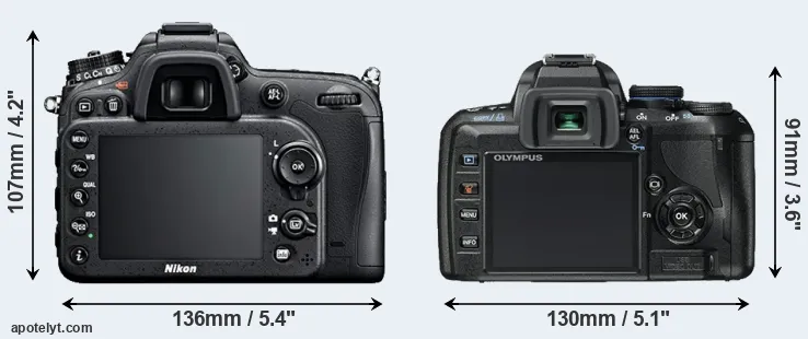 Comparison D7100 or E-450 rear