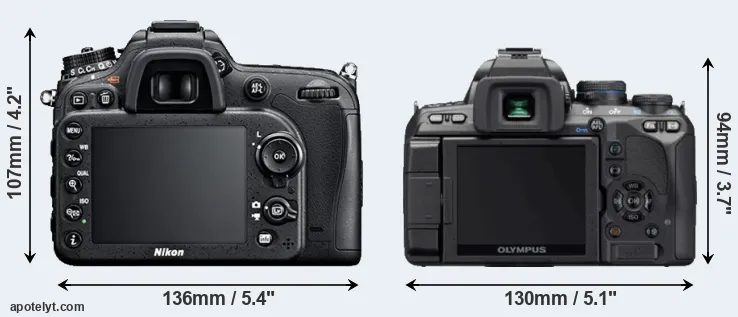 Comparison D7100 or E-620 rear