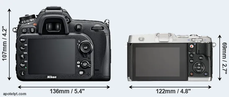 Comparison D7100 or E-P5 rear