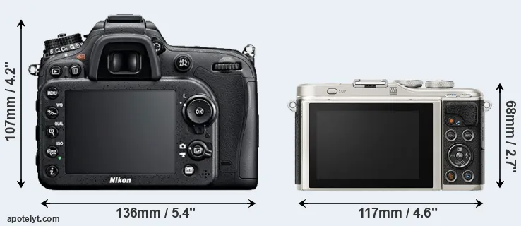 Comparison D7100 or E-PL9 rear
