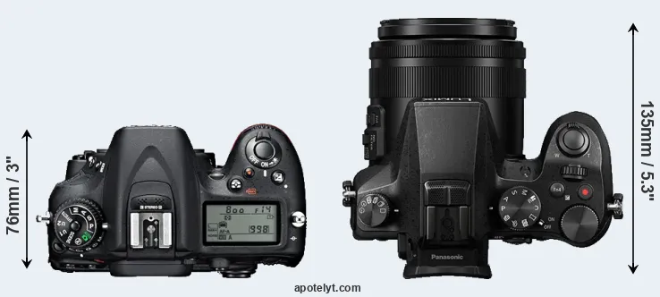 Compare D7100 versus FZ2500 top