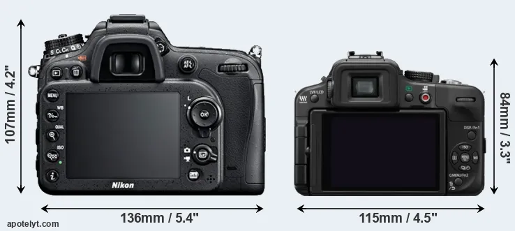 Comparison D7100 or G3 rear