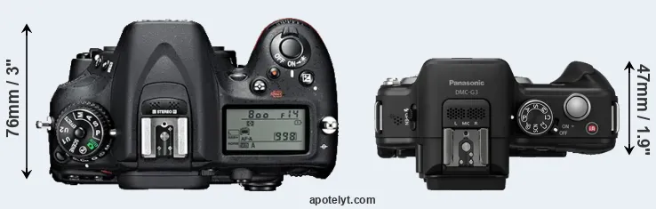 Compare D7100 versus G3 top