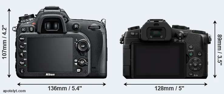 Comparison D7100 or G80 rear