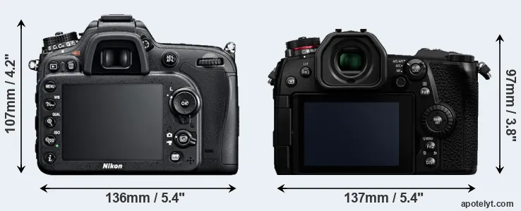 Comparison D7100 or G9 rear