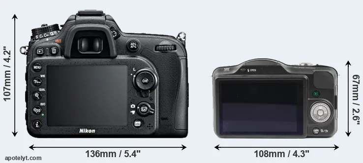 Comparison D7100 or GF3 rear