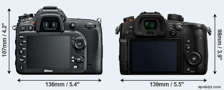 Comparison D7100 or GH5s rear