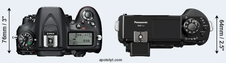 Compare D7100 versus L1 top
