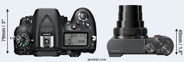 Compare D7100 versus ZS200 top