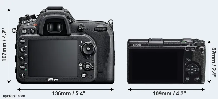 Comparison D7100 or GR IIIx rear