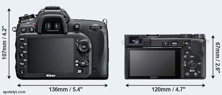 Comparison D7100 or A6100 rear
